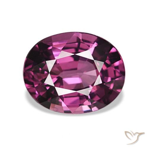 Granate rodolita púrpura natural de 2,15 ct, corte óvalo, VVS