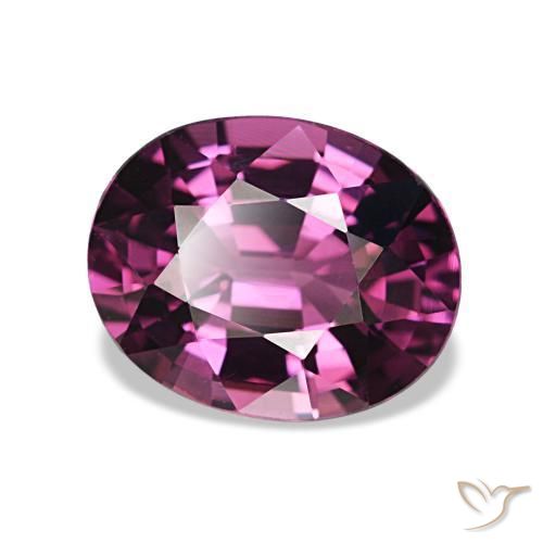 Granate rodolita púrpura natural de 2,15 ct, corte óvalo, VVS