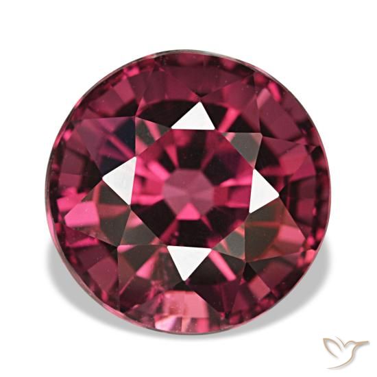 Granate rodolita rojo natural de 5,14 ct, corte redondo, VS
