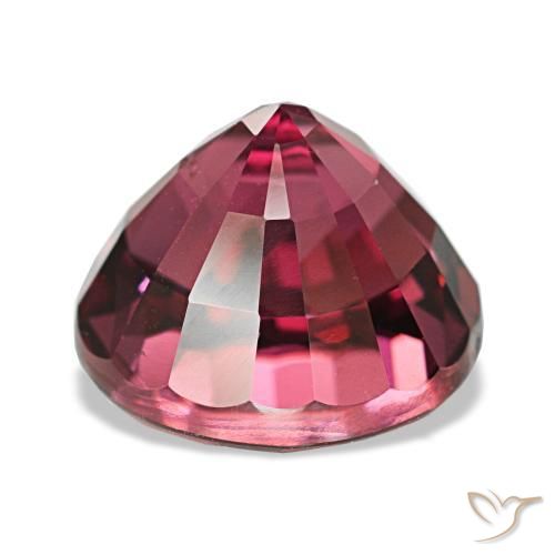 Granate rodolita rojo natural de 5,14 ct, corte redondo, VS