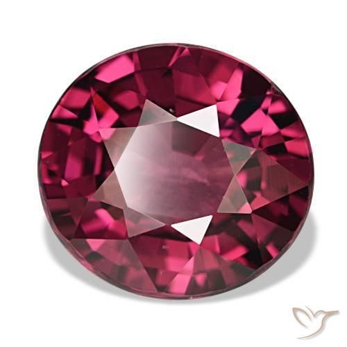 Granate rodolita rojo natural de 5,33 ct, corte óvalo, VVS