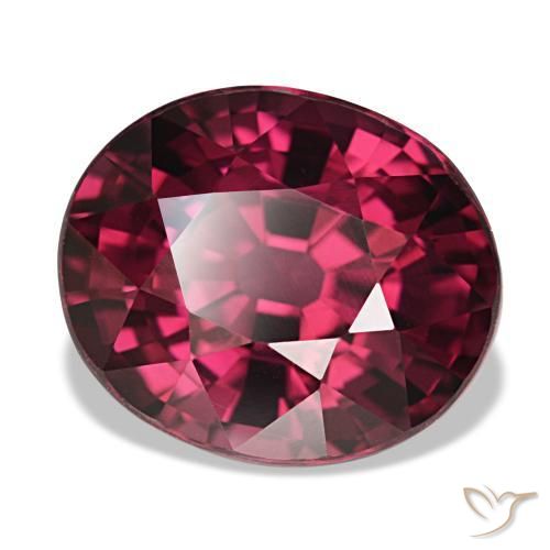 Granate rodolita rojo natural de 5,27 ct, corte óvalo, VVS