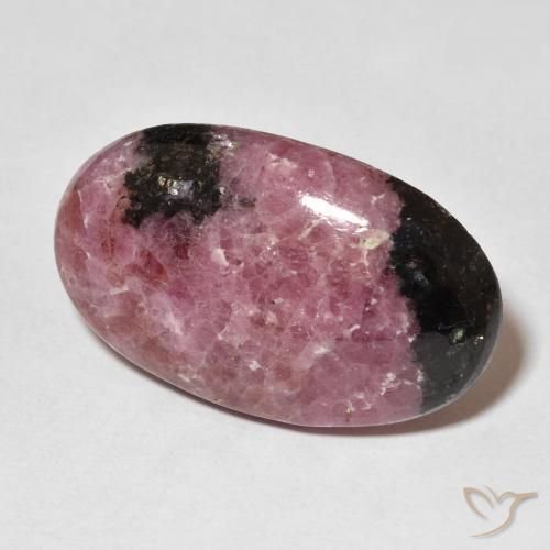 Rodonita Multicolor natural de 29.09 ct, Ovalada, Opaco