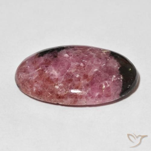 Rodonita Multicolor natural de 29.09 ct, Ovalada, Opaco