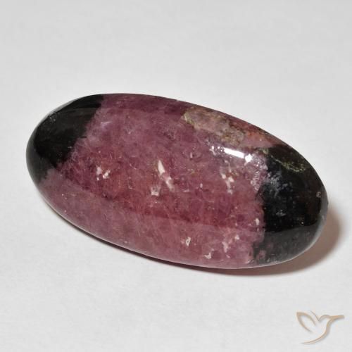 Rodonita Multicolor natural de 37.35 ct, Ovalada, Opaco
