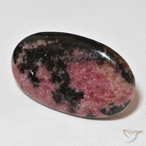 Rodonita Multicolor natural de 51.18 ct, Ovalada, Opaco