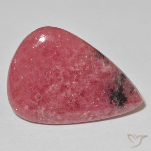 Rodonita Roja natural de 32.53 ct, En forma de pera, Opaco