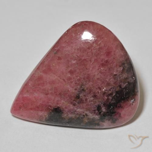 39.56ct Natural Multicolor Rodonita, En forma de pera, Opaco, Photo A