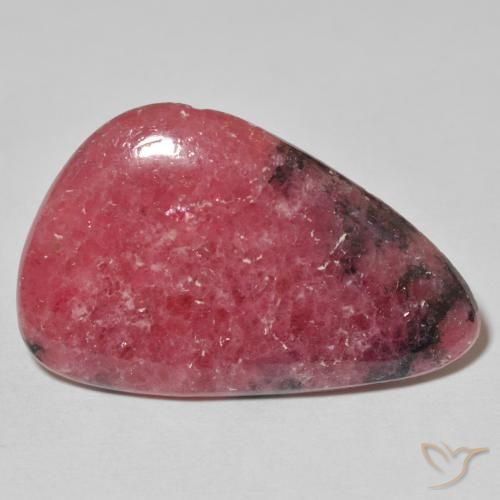 30.82ct Natural Multicolor Rodonita, En forma de pera, Opaco, Photo A