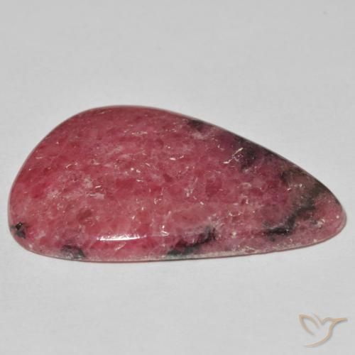 Rodonita Multicolor natural de 30.82 ct, En forma de pera, Opaco