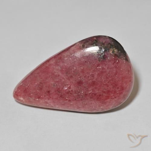 56.72ct Natural Multicolor Rodonita, En forma de pera, Opaco, Photo A