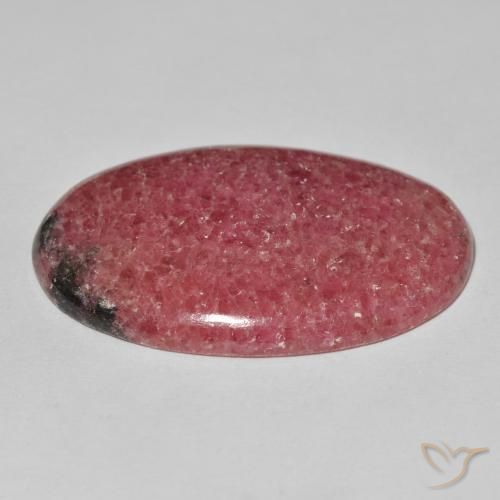 Rodonita Roja natural de 57.90 ct, Ovalada, Opaco