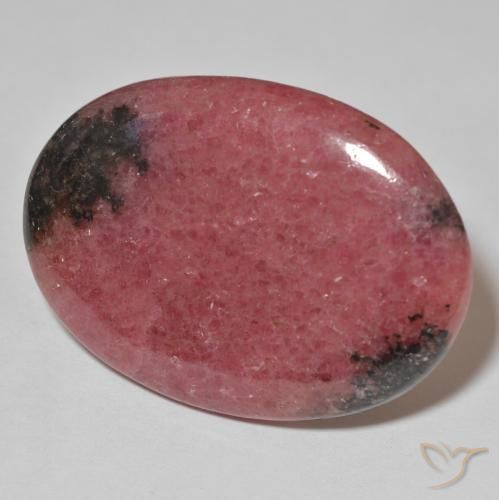Rodonita Multicolor natural de 55.87 ct, Ovalada, Opaco