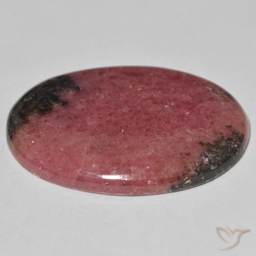 Rodonita Multicolor natural de 55.87 ct, Ovalada, Opaco