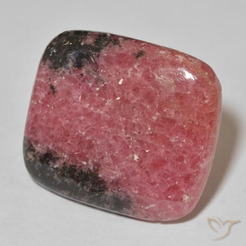 Rodonita Multicolor natural de 46.67 ct, Forma Cojín, Opaco