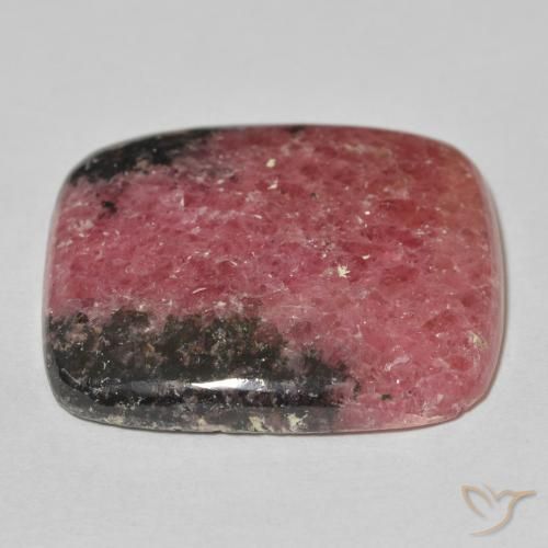 Rodonita Multicolor natural de 46.67 ct, Forma Cojín, Opaco