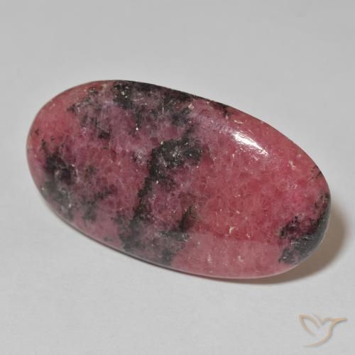 Rodonita Multicolor natural de 59.30 ct, Ovalada, Opaco