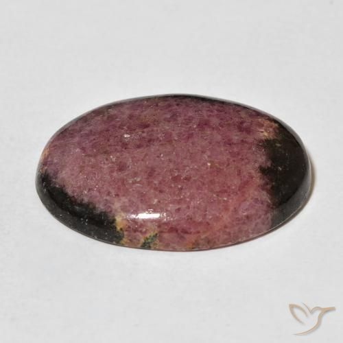 Rodonita Multicolor natural de 27.88 ct, Ovalada, Opaco