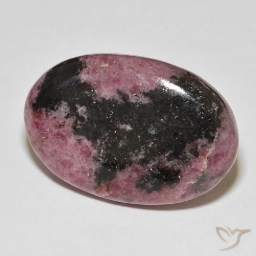 Rodonita Multicolor natural de 54.00 ct, Ovalada, Opaco