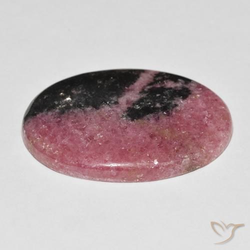 Rodonita Multicolor natural de 45.90 ct, Ovalada, Opaco