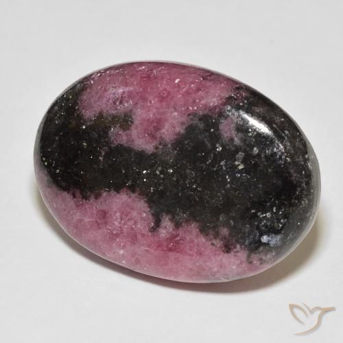 Rodonita Multicolor natural de 46.45 ct, Ovalada, Opaco