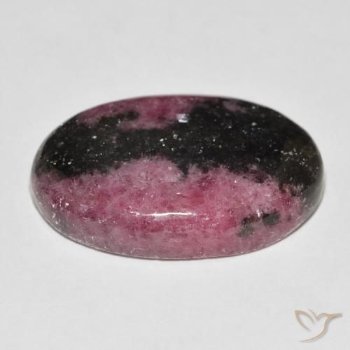 Rodonita Multicolor natural de 46.45 ct, Ovalada, Opaco