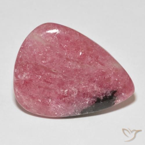 Rodonita Roja natural de 32.30 ct, En forma de pera, Opaco