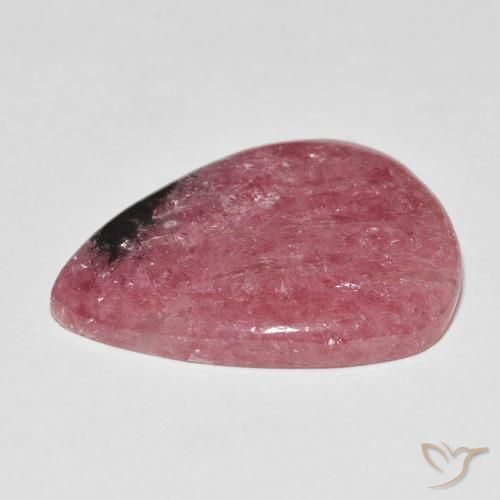 Rodonita Roja natural de 32.30 ct, En forma de pera, Opaco