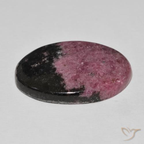 Rodonita Multicolor natural de 47.12 ct, Ovalada, Opaco