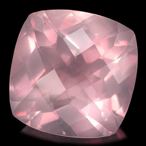 Cuarzo rosa rosa natural de 5,73 ct, transparente, transparente / translúcido