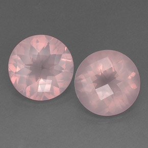Gemas de cuarzo rosa rosa natural de  ct, transparente, transparente / translúcido