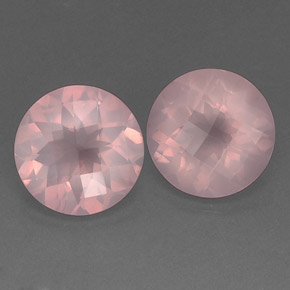 Gemas de cuarzo rosa rosa natural de  ct, transparente, transparente / translúcido