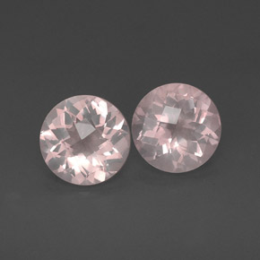Gemas de cuarzo rosa rosa natural de  ct, transparente, transparente / translúcido