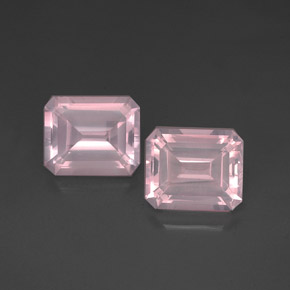 Gemas de cuarzo rosa rosa natural de  ct, transparente, transparente / translúcido