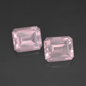 Gemas de cuarzo rosa rosa natural de  ct, transparente, transparente / translúcido
