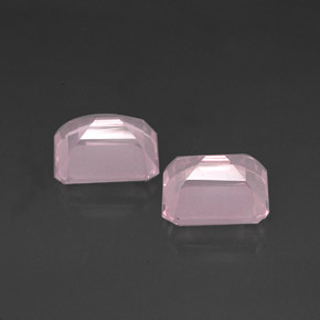 Gemas de cuarzo rosa rosa natural de  ct, transparente, transparente / translúcido