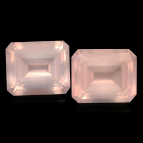 Gemas de cuarzo rosa rosa natural de  ct, transparente, transparente / translúcido