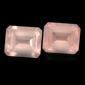 Gemas de cuarzo rosa rosa natural de  ct, transparente, transparente / translúcido