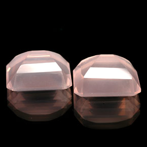 Gemas de cuarzo rosa rosa natural de  ct, transparente, transparente / translúcido