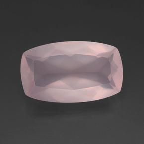 Cuarzo rosa rosa natural de 11,28 ct, corte cojín, transparente