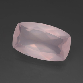 Cuarzo rosa rosa natural de 11,28 ct, corte cojín, transparente