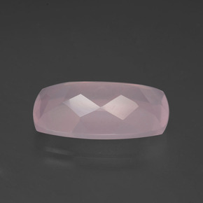 Cuarzo rosa rosa natural de 11,28 ct, corte cojín, transparente