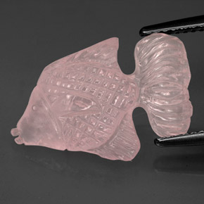 Cuarzo rosa rosa natural de 6,70 ct, transparente, transparente / translúcido