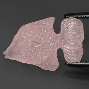 Cuarzo rosa rosa natural de 6,70 ct, transparente, transparente / translúcido