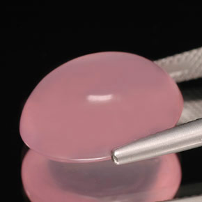 Cuarzo rosa rosa natural de 11,72 ct, transparente, transparente / translúcido
