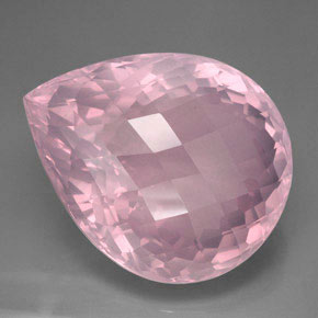 Cuarzo rosa rosa natural de 127,70 ct, transparente, transparente / translúcido