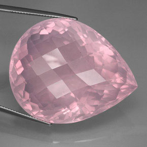 Cuarzo rosa rosa natural de 127,70 ct, transparente, transparente / translúcido