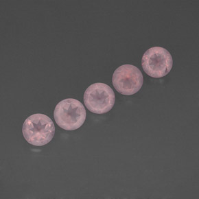 Gemas de cuarzo rosa rosa natural de  ct, transparente, transparente / translúcido