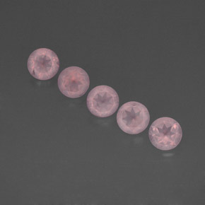 Gemas de cuarzo rosa rosa natural de  ct, transparente, transparente / translúcido
