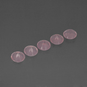 Gemas de cuarzo rosa rosa natural de  ct, transparente, transparente / translúcido